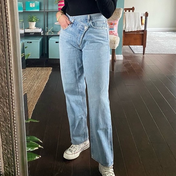 NWT Agolde Criss Cross Upsized Jean in Suburbia - Picture 2 of 12